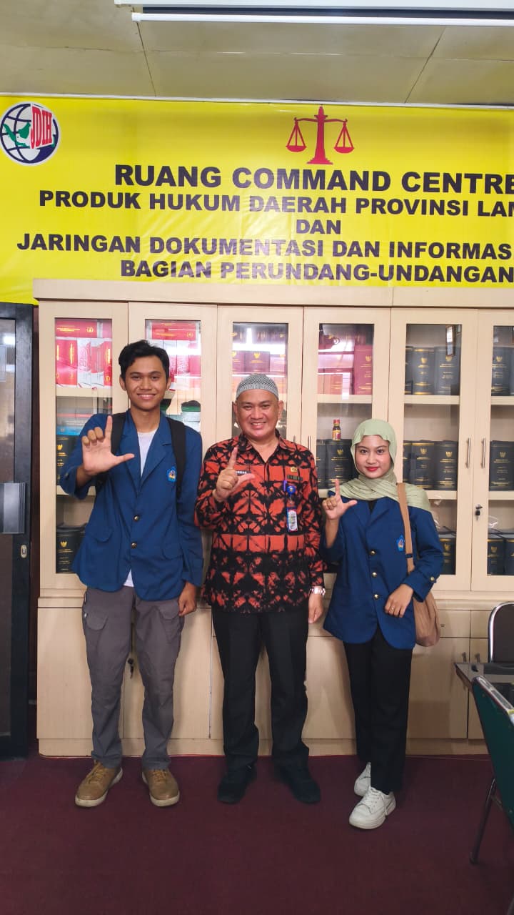 Mahasiswa D3 Perpustakaan FISIP Unila Kunjungi Perpustakaan JDIH Provinsi Lampung, Disambut Hangat Kepala Bagian Peraturan dan Perundang-undangan